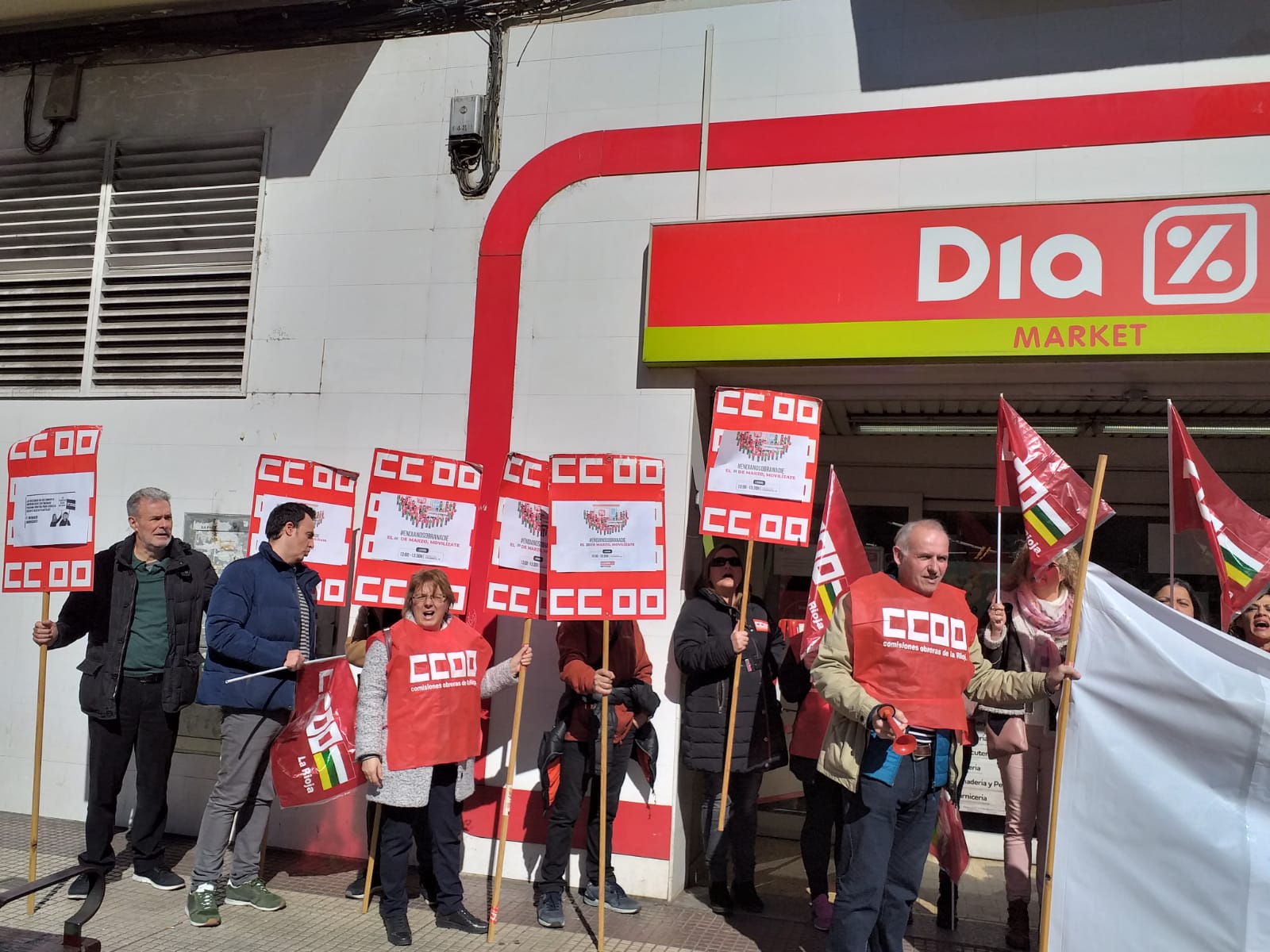 Huelga en Supermercados Dia en La Rioja